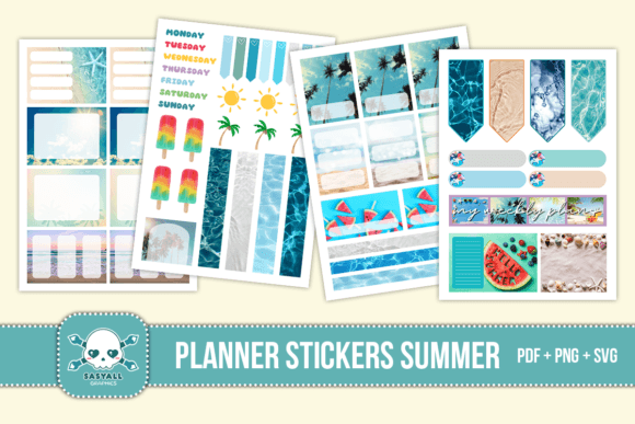 Download Weekly Planner Summer Stickers - Stickers Collection