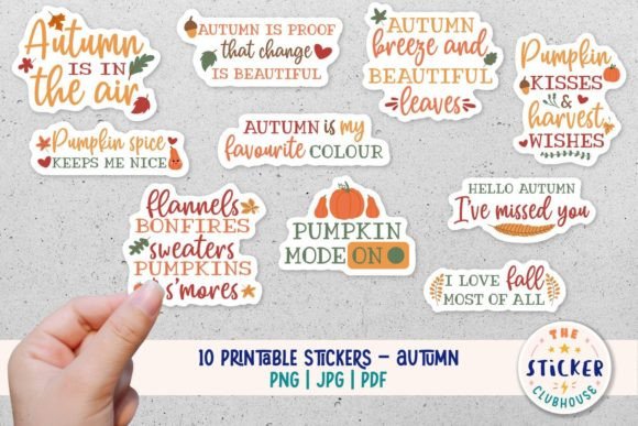 Download Autumn Stickers | Autumn Sticker Bundle - Stickers Collection