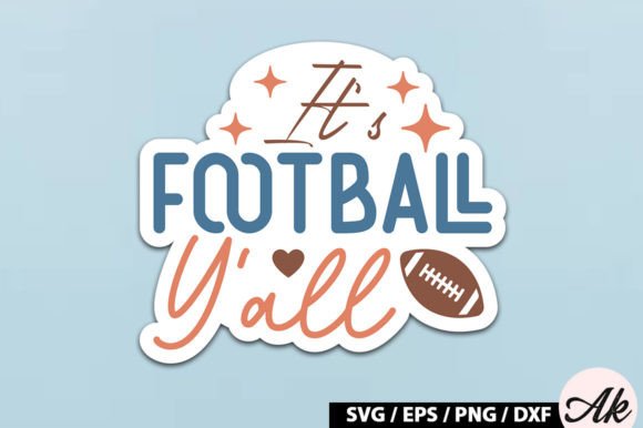 Download It's Football Y'all Retro Stickers - Stickers Collection