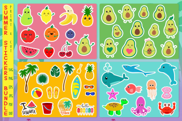 Download Sticker Bundle, Summer Stickers Svg - Stickers Collection