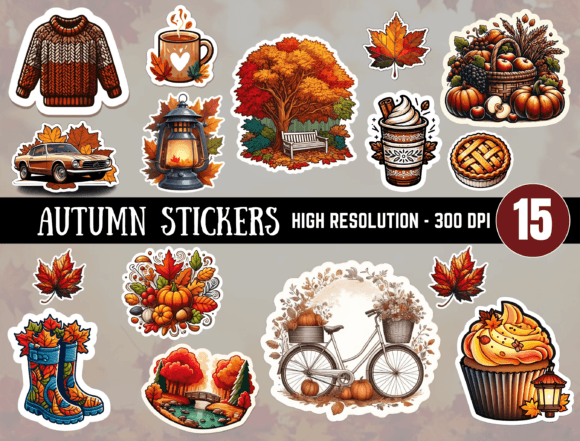 Download Autumn Stickers, Digital Stickers - Stickers Collection