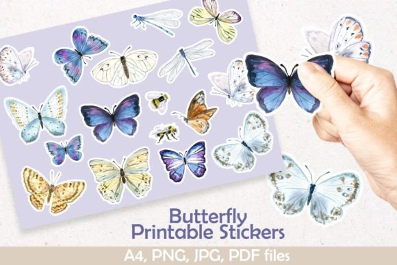 Download Butterflies Printable Digital Stickers - Stickers Collection
