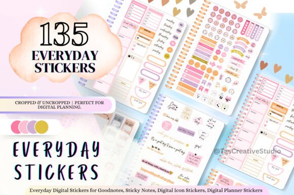 Download Everyday Life Digital Stickers Bundle - Stickers Collection