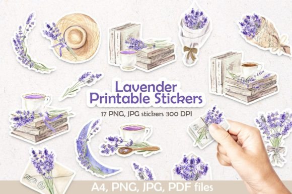 Download Lavender Printable Digital Stickers - Stickers Collection
