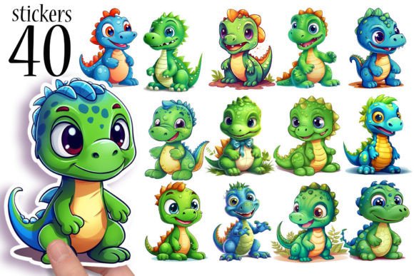Download Cute Dinosaur Stickers for Kids Print - Stickers Collection