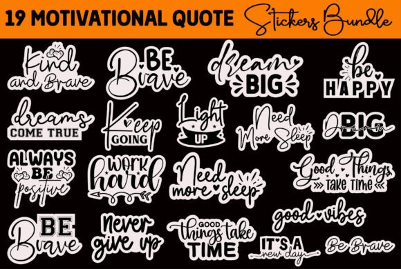 Download Motivational Quote Stickers Bundle - Stickers Collection