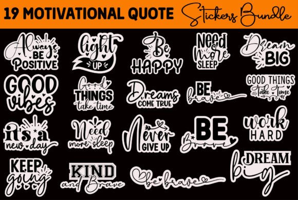 Download Motivational Quote Stickers Bundle - Stickers Collection