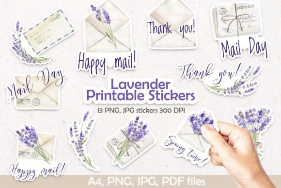 Download Lavender Printable Digital Stickers - Stickers Collection