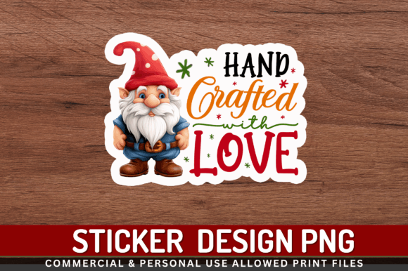 Download Hand Crafted with Love Stickers Design - Stickers Collection