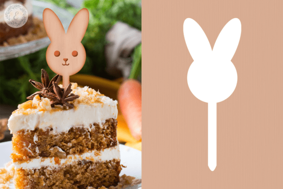 Download Bunny Head Plant/Yard Stake, Cake Topper - Bunny Collection