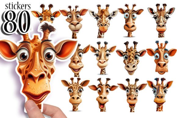 Download Funny Giraffe Face Printable Stickers - Stickers Collection