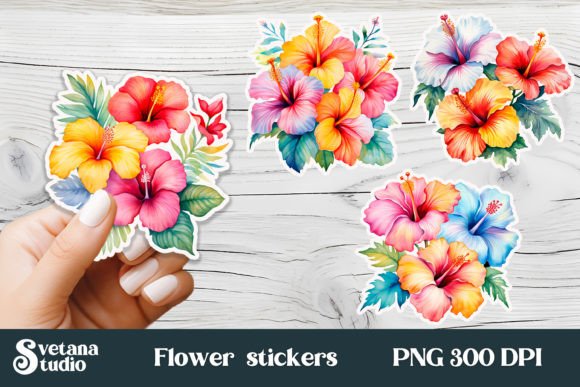 Download Tropical Flower Printable Stickers - Stickers Collection