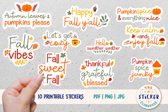 Download Fall Stickers | Autumn Sticker Bundle - Stickers Collection