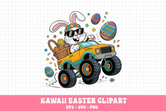 Download Cool Kawaii Easter Bunny Monster Truck - Bunny Collection