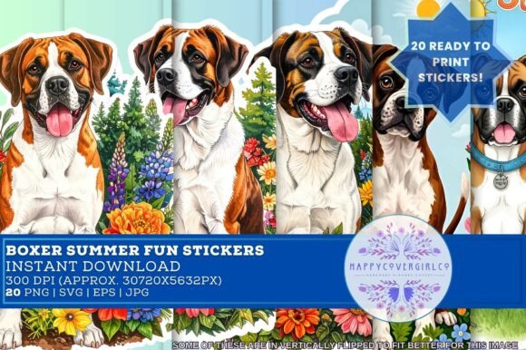 Download Boxer Summer Fun Stickers (20) - Stickers Collection