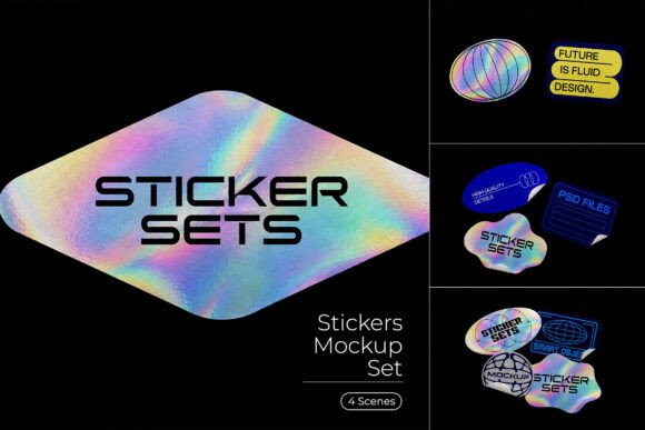 Download Stickers Mockup Set - Stickers Collection
