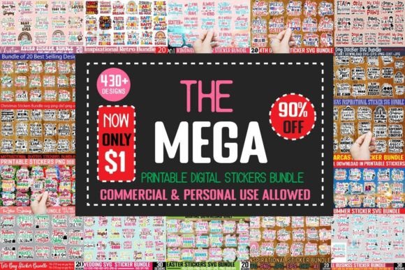 Download Printable Digital Stickers Bundle - Stickers Collection
