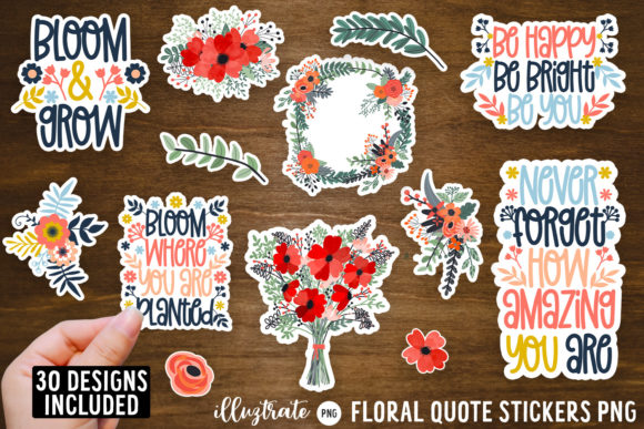 Download Floral Quote Stickers PNG | Flowers PNG - Stickers Collection