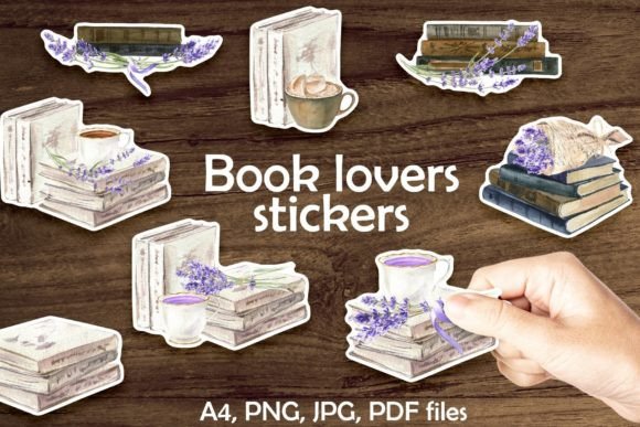 Download Book Lovers Printable Digital Stickers - Stickers Collection