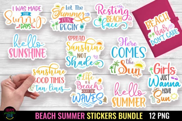 Download Beach Stickers Bundle I Summer Stickers - Stickers Collection