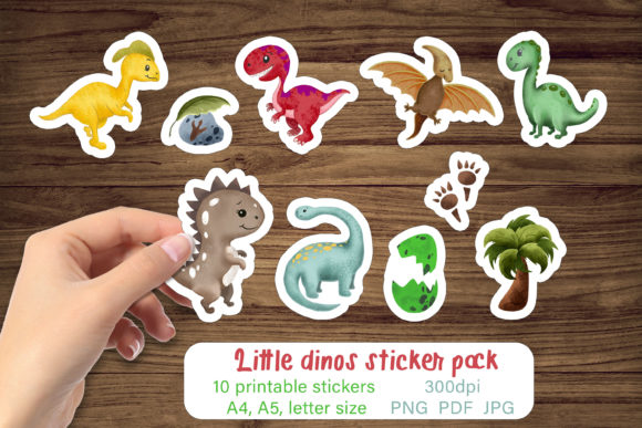 Download Dinosaur Stickers Png Printable for Kids - Stickers Collection