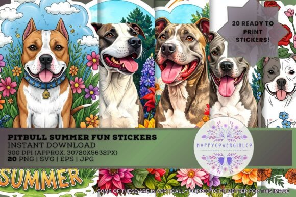Download Pitbull Summer Fun Stickers (20) - Stickers Collection
