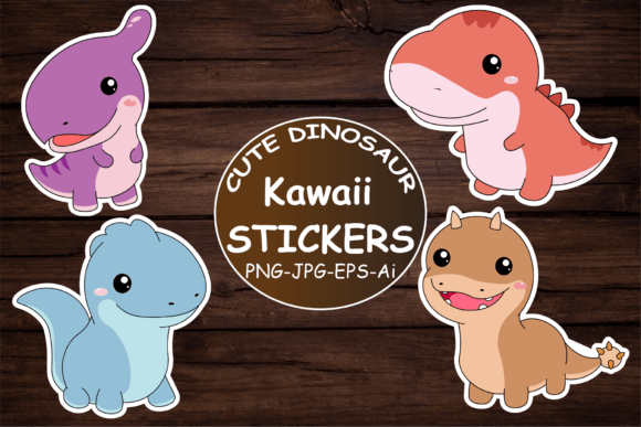 Download Kawaii Cute Dinosaur Stickers - Stickers Collection