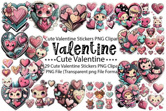 Download Cute Valentine Stickers PNG Bundle - Stickers Collection