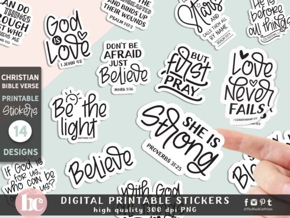 Download Christian Bible Verse Quote Stickers PNG - Stickers Collection